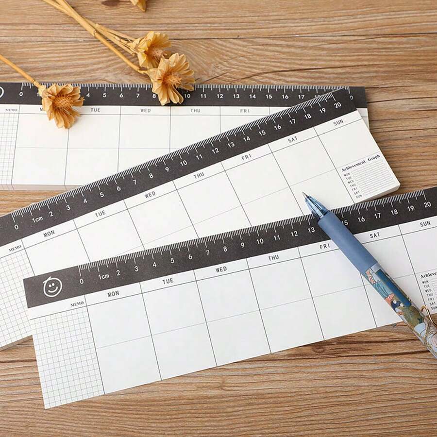 Ruler Edge Weekly Planner Memo Pad, Tear-Off Page Memo, Daily Schedule Task List, Office School Stationery - one-size - View 1