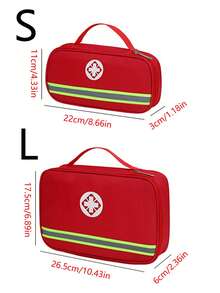 1pc Family Large-Capacity Medical Storage Bag With Tiered Large Openings For Portable Medicine Cabinet, Home Emergency First Aid Kits,The Actual Product Does Not Contain Any , It Only Sells Storage Bags - Multicolor - View 3