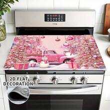 (Hot !!) 1pc 2D Printed Flat Stove Protector Mat, Rubber Non-Slip Heat-Resistant Stove Cover Pad, Suitable For Induction Cooktop, Glass Cooktop, Multi-Functional Scratch-Resistant Mat, Best Choice For Oven, Washing Machine, Dryer, Kitchen Decor. - Multicolor - View 11
