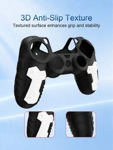 Compatible With PlayStation 4, Thickened Silicone Controller Cover, Dual-Color Design, Anti-Drop Anti-Slip Anti-Scratch Anti-Sweat, Enhanced Gaming Control Feel, Practical Gaming Accessory - View 2