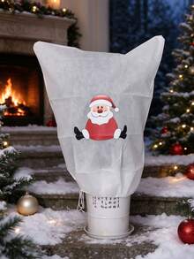 1pc Christmas Pattern Plant Frost Cover, Non-Woven Windproof Anti-Freeze Tree Shield With Drawstring, Winter Potted Flower & Shrub Protection Bag For Outdoor Garden, Santa, Reindeer & Xmas Tree Print,Home Decor,Garden Decor Outdoor - Multiple Styles - View 12