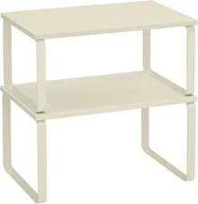 2-Piece Spice Rack Set, Beige, Expandable And Stackable Kitchen Storage Rack, Suitable For Use As A Countertop Spice Rack In Pantries And Cupboards - Beige - View 6