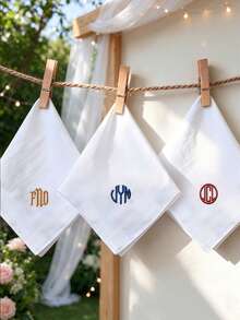 Customized Wedding Handkerchief: Lace Handkerchief With Handwritten Message, Personalized Keepsake Gift For Father, Gift From Bride To Mother, Wedding Commemorative Handkerchief, Gift For Bride Or Groom's Father - Multicolor - View 4
