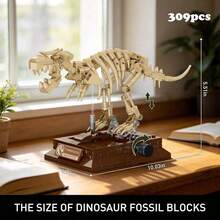 6pcs Skeleton Dinosaur, Creative Mechanical Design With Rotatable Axis For Dinosaur Movement, Fun Stress Relief Assembly Toy, Bone Texture With Spooky Atmosphere, Suitable For Christmas, Easter, Birthday Gift For Boyfriend, Desktop Ornament For Men - Skeletal Dinosaur - View 14