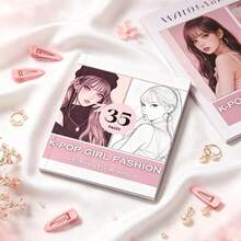 Christmas New K-POP Girl Style Coloring Book, Adult Stress Relief Coloring Book, Fashion Coloring Book - Multicolor - View 8