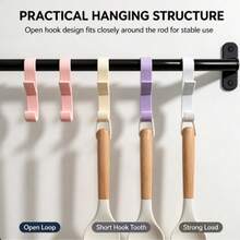10Pcs No Drill Double S-Shaped Hooks, Radiator Clothes Drying Rack, Household Coat Hook, Heated Towel Rail Hanging Holder, Multi Purpose Hanging Bracket For Indoor Laundry, Home Storage & Daily Organizing, Practical Accessory For Bedroom And Bathroom - Multicolor - View 4