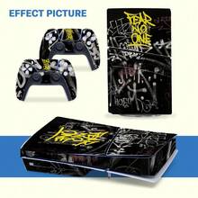 1 Set Waterproof Scratch-Resistant Printed Pattern Skin Stickers For Slim Game Console And Controller Personalized Decorative Protective Film - Multicolor - View 8