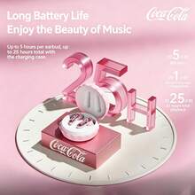 CoCa-Cola T13 Creative Bottle Cap Bluetooth Earphones ENC Call Noise Reduction 360° Stereo Sound Semi-In-Ear Wireless Earphones - View 3