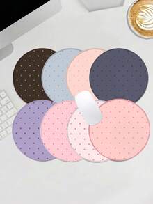 Mouse Pad, Advanced Texture Small Round Mouse Pad 7.87 X 7.87 Inches, Stitched Edge Non-Slip Rubber Cute Computer Pad Suitable For Office Home Game Laptop - View 1