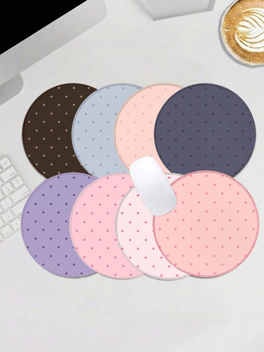 Mouse Pad, Advanced Texture Small Round Mouse Pad 7.87 X 7.87 Inches, Stitched Edge Non-Slip Rubber Cute Computer Pad Suitable For Office Home Game Laptop - View 1