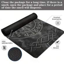 Viking Rune Mouse Pad Norse Desk Mat Extended XL MousePad Office Desk Accessories, Non-Slip Stitched Edge Computer Mat For Desk 35.4x15.7 Inches Rubber Base Laptop Keyboard Pad For Home Office & Gamers Durable And Spill-Resistant - View 7