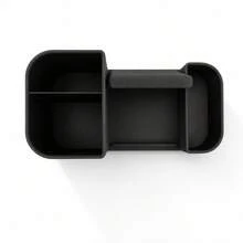 Organizador de Mesa 3 em 1 Porta Canetas Suporte para Celular e Objetos Escritório - Preto - Visão 4