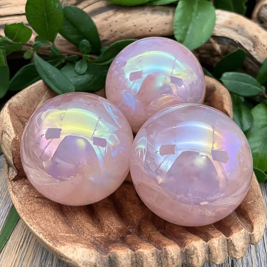 Natural Aura Rose Sphere, Rose Quartz Ball, Pink Polished Ball, Home ...