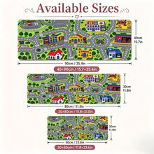 1pc Kids City Road Map Desk Mat, Colorful Town Traffic Play Mat Print Large Table Mat, Non Slip Desktop Protector For Study Room - View 5
