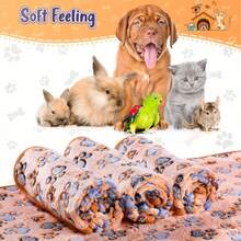 3pcs/Set Pet Blankets, Same Size, Soft And Fluffy, Suitable For Dogs And Cats, Washable, Paw Print Pattern - S:52*76CM - View 11