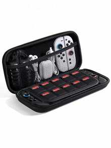Switch 2 Carrying Case, Travel Carrying Case, Holds 10 Game Cartridges And Pockets, Black Protective Hard Shell Carrying Case For Switch 2 Console And Accessories - View 5