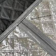 Grey Trim Zippered Thickened Insulated Curtains, Winter Window Windproof & Cold-Proof, Indoor Temperature Retention & Noise Reduction - Silver Curtain Grey Trim Left-opening Zipper Style - View 5