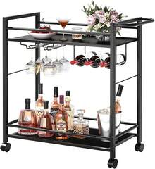 Bar & Serving Carts - Black - View 5