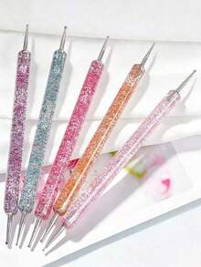 5/3/1pcs Double-Ended Nail Art Dotting Tool Set - Multicolor - View 4