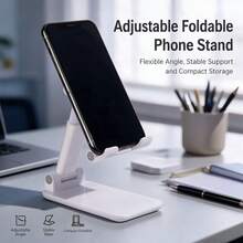 Adjustable Folding Desktop Stand, Universal Support Holder For Phone And Tablet, Compatible With IPhone, And Other Digital Devices. Non-Slip Stable Base, Prevents Tipping, Freely Adjustable Viewing Angle, Suitable For Various Viewing Positions. Foldable Design, Lightweight And Compact, Space-Saving Storage, Easy To Carry For Travel, Hands-Free Use. Comfortable And Effortless For Watching Videos, Online Courses, Home Office Work. Suitable For Home, Dorm, Campus, Office - Multicolor - View 10
