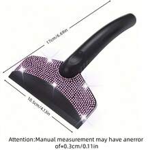 1pc Rhinestone Car Snow Scraper Ice Scraper, Crystal Windshield Snow Removal Tool, Shiny Winter Car Accessory, Car Window Ice And Snow Remover, Cute Snow Cleaning Tool - A - View 11