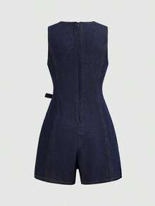 Tween Boys Denim Overalls & Jumpsuits - Blue-1 - View 3
