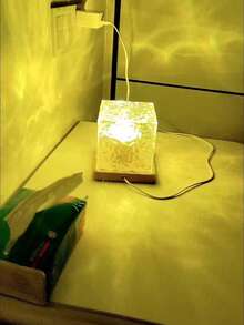 1 buah Lampu Suasana Gelombang Air, 16 Perubahan Warna, Dengan Remote Control, Ciptakan Suasana Romantis dan Nyaman, Cocok untuk Ruang Bermain, Dekorasi Hadiah Natal, Hadiah Hari Valentine - MultiWarna - View 2