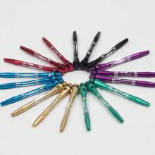 6pcs Dart Accessories Set, Dual-Color Integrated Aluminum Dart Shafts With Gradient Mesh Dart Flights, 3 Color Styles Available, 2BA Universal Thread, Suitable For Soft Or Hard Tip Darts, With Engraved Anti-Slip Texture, Lightweight Durable Easy To Install, Dart Modification Spare Parts, Leisure Entertainment Throwing Accessories, Suitable For Dart Players Collection And Replacement - Multicolor - View 10