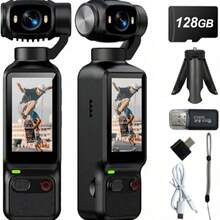 ZANQIU Pocket Portable Handheld Gimbal Action Camera, 2.5K Ultra HD Pocket Camera With 1.3 Inch LCD Screen, 180° Rotatable Lens, Fill Light, Loop Recording, Suitable For Vlogging, Travel, Outdoor Sports (Black, 128GB) - View 10