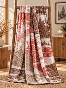1pc Soft Textured Throw Blanket With Tassels, Cozy Lightweight Blanket For Sofa, Bed, Living Room & Home Decor, All-Season Use - Red Violet - View 2