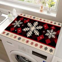 (Hot !!) 1pc 2D Printed Christmas Snowflake Design, Flat Stove Protector Mat, Rubber Non-Slip Heat-Resistant Stove Cover Pad, Suitable For Induction Cooktop, Glass Stove, Multi-Functional Scratch-Resistant Mat, Perfect Choice For Oven, Washing Machine, Dryer, Kitchen Decor - Multicolor - View 15
