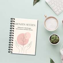 Spiral Notebooks With German-Language Writing Pages Covering Personal Boundaries, Relationships, Values, And Communication, Featuring Clearly Laid-Out Sections For Personal Entries And Daily Use. - A5 - View 5