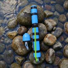 KecchKrezing Compact Casting Lure Fishing Rod Set - Anti-Tangle Closed Reel Performance, Perfect For Freshwater Fish Outdoor Trips - Blue - View 4