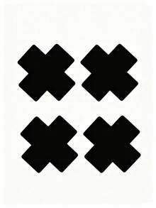 10pcs Cool Black Cross-Shaped Disposable Nipple Covers, Anti-Nipple Protrusion Breast Stickers And Body Decoration Stickers For Hot Girls, Breathable And Skin-Friendly, Suitable For Parties, Rave, Dance Performances, Easily Create Hot Atmosphere Outfit - Multicolor - View 7