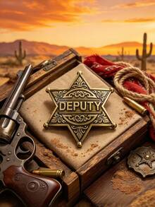 Classic Themed Role-Playing Props, Badge Hexagonal Star Collectible Accessories, Ideal Choice For Party Gifts And Role-Playing Enthusiasts - Multicolor - View 5