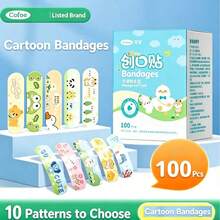 1 Box - 10/30/100pcs Cute Cartoon Bandages, Waterproof & Breathable - Animal Colorful Adhesive Wound Patches, Fun Cartoon Design - Waterproof - View 14