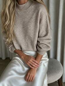 SEREN Women's Soft Knit Sweater, Long Sleeve Regular Fit Pullover, Autumn/Winter Wardrobe Essential - Yan - View 5