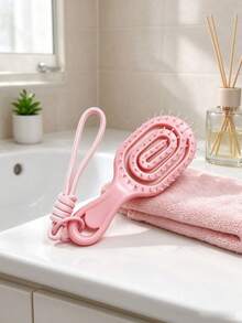 Portable Hollow Hair Comb With Hanging Rope, Oval Detangling Massage Hairbrush, Suitable For Wet And Dry Hair, Travel Air Cushion Styling Comb, Suitable For Long, Curly And Straight Hair - Multicolor - View 4