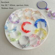 UV Plated Solid Color Big Moon Butterfly Star Bead DIY Handmade Bead Phone Chain Pendant Loose Bead Jewelry Accessories - Multicolor - View 35