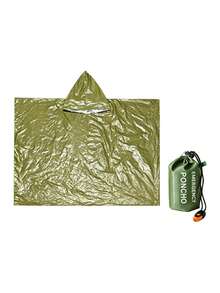 1pc Portable Raincoat, Essential For Outdoor Camping, Hiking, Windproof & Waterproof High-Quality Outdoor Adventure Emergency Gear - Multicolor - View 8