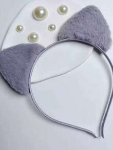 Cat Ear Headband Cute Hair Band For Going Out, Autumn/Winter Face Washing And Makeup Headband Hair Accessory - Multicolor - View 3