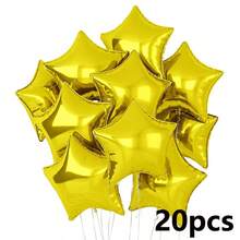 20/10/5pcs Gold Star Foil Balloons, 18 Inch Large Gold Helium Foil Balloons, Suitable For Graduation, Birthday, Anniversary, Wedding Party Decoration - Gold Star - View 9