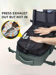 Travel Backpack With Vacuum Compression (With Pump) Portable Combination Laptop Bag Medium Classic Edition Travel Backpack Laptop Backpack Travel Backpack Vacuum Compression Casual Backpack Unisex Short Trip Business Trip Luggage Bag Portable Bag - Multicolor - View 3