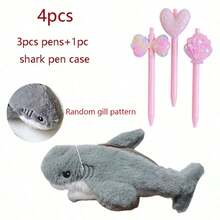1/4/5/12pcs Creative Ocean Theme Ballpoint Pens, Shiny Glitter Decoration, Cute Stationery Set, Smooth Writing, Ideal Gift For Students, Teachers And Friends - Multicolor - View 13