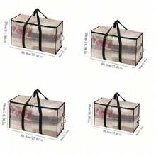 1pc Holiday Gift Packaging Storage Box, Foldable Large Capacity Gift Wrapping Storage Bag, Suitable For Travel, Camping, Christmas Bows, Ribbons And Holiday Decorations Large Capacity Storage Box - Clear - View 10
