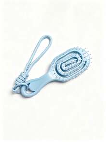 Portable Hollow Hair Comb With Hanging Rope, Oval Detangling Massage Hairbrush, Suitable For Wet And Dry Hair, Travel Air Cushion Styling Comb, Suitable For Long, Curly And Straight Hair - Multicolor - View 9