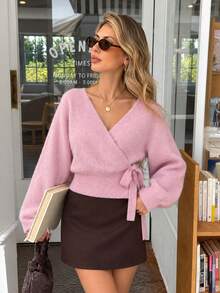 Elegant Chic Sexy Slim Thin Boho BohemianSweaters - Pink - View 8