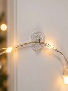 5/10pcs Self-Adhesive Cable Clips, Wall-Mounted Cord Organizer Holders, Cable Management For LED Light Strips, Christmas Tree Decor, String Lights, TV, Computer Network Cables, Home Office, Kitchen, Bedroom, Car, Garage, Wire Tidy - Multicolor - View 2
