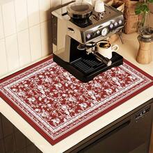 (Hot !!) 1pc 2D Printed Flat Stove Protector Mat, Rubber Anti-Slip Heat-Resistant Stove Cover Pad, Suitable For Induction Cooktop, Glass Cooktop, Multi-Functional Scratch-Resistant Mat, Best Choice For Oven, Washing Machine, Dryer, Kitchen Decor - Multicolor - View 3