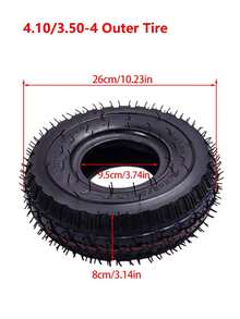 4.10/3.50-4 Inner & Outer Tire 410/350-4 Pneumatic Electric Scooter Tire, Cart Accessories - 4.10/3.50-4 - View 3